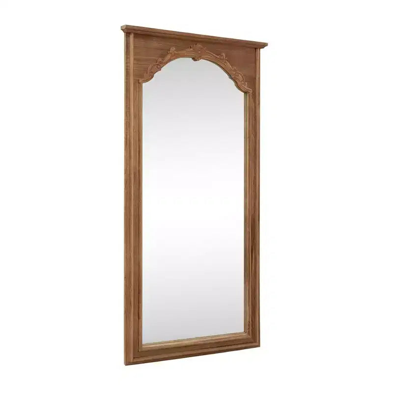 Miroir mural en bois massif pleine longueur avec détails sculptés 180x90cm