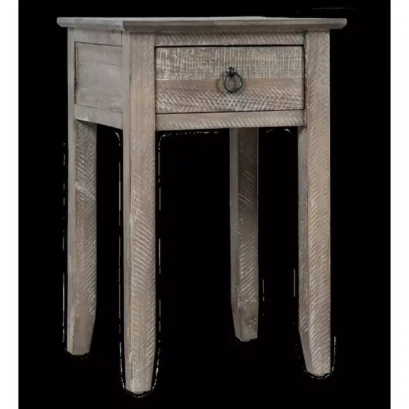 Table de chevet de ferme en bois massif vieilli