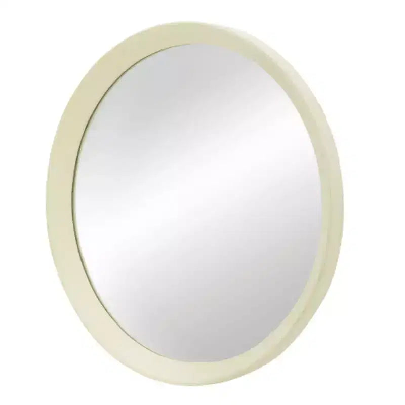 Miroir Mural Rond en Bois de Mangue Massif 20 po
