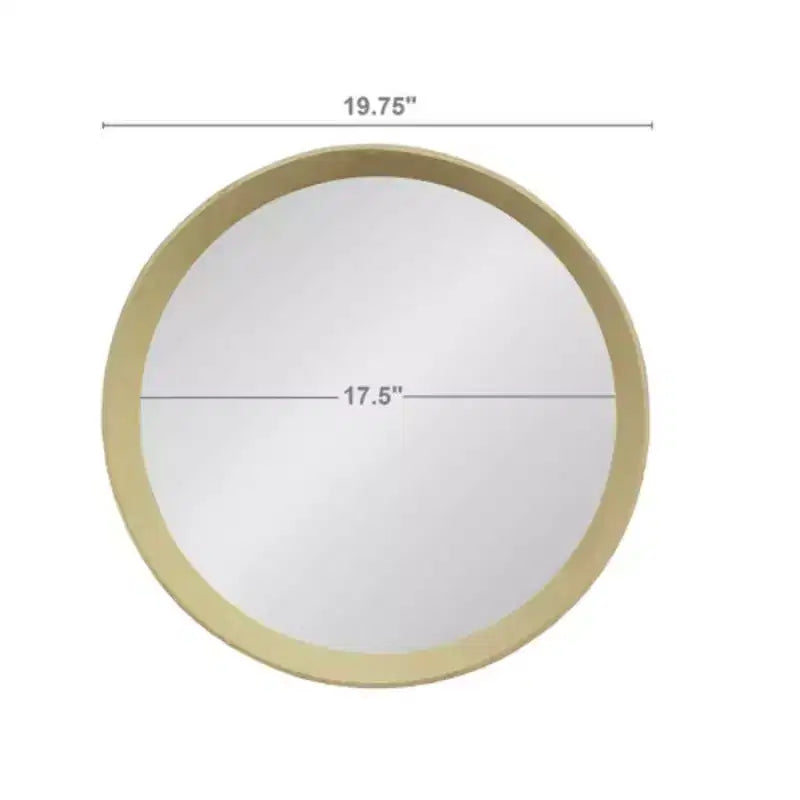 Miroir Mural Rond en Bois de Mangue Massif 20 po