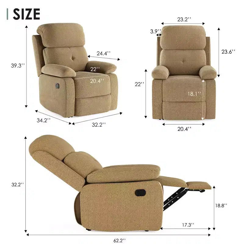 Petit fauteuil relax rembourré pour adultes
