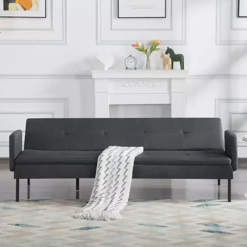 Canapé-lit futon convertible avec dossier réglable sur 5 positions 190 cm