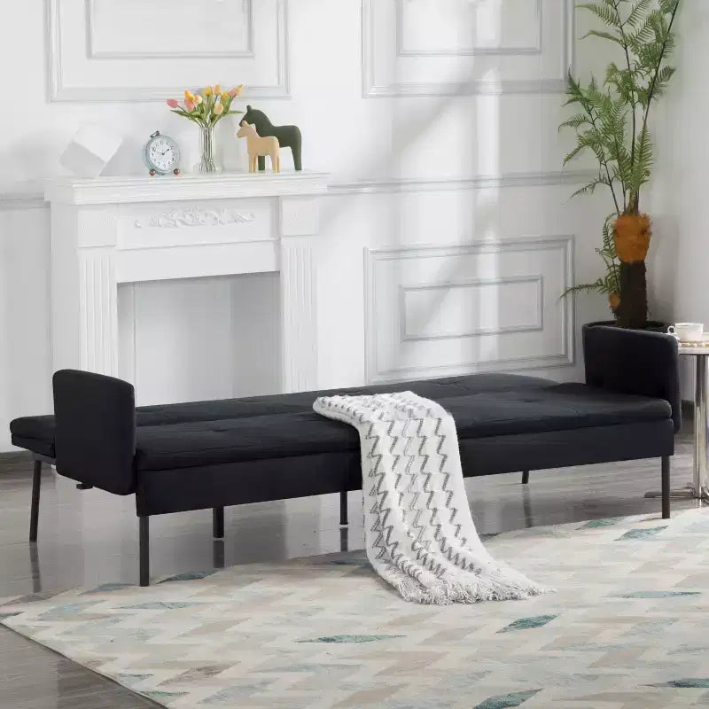 Canapé-lit futon convertible avec dossier réglable sur 5 positions 190 cm