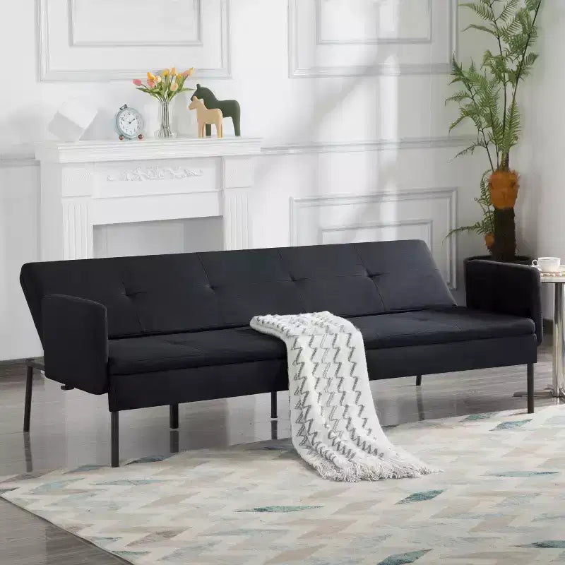 Canapé-lit futon convertible avec dossier réglable sur 5 positions 190 cm