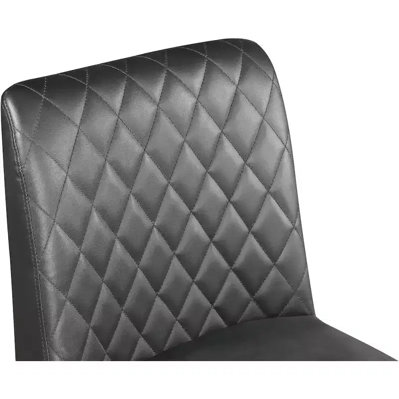 Tabouret d'appoint en similicuir vegan, gris, lot de 2