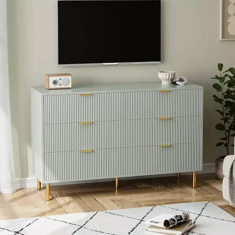 Meuble TV en panneaux de particules avec placard de rangement, pour téléviseurs jusqu'à 75''