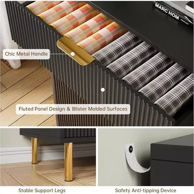 Meuble TV en panneaux de particules avec placard de rangement, pour téléviseurs jusqu'à 75''