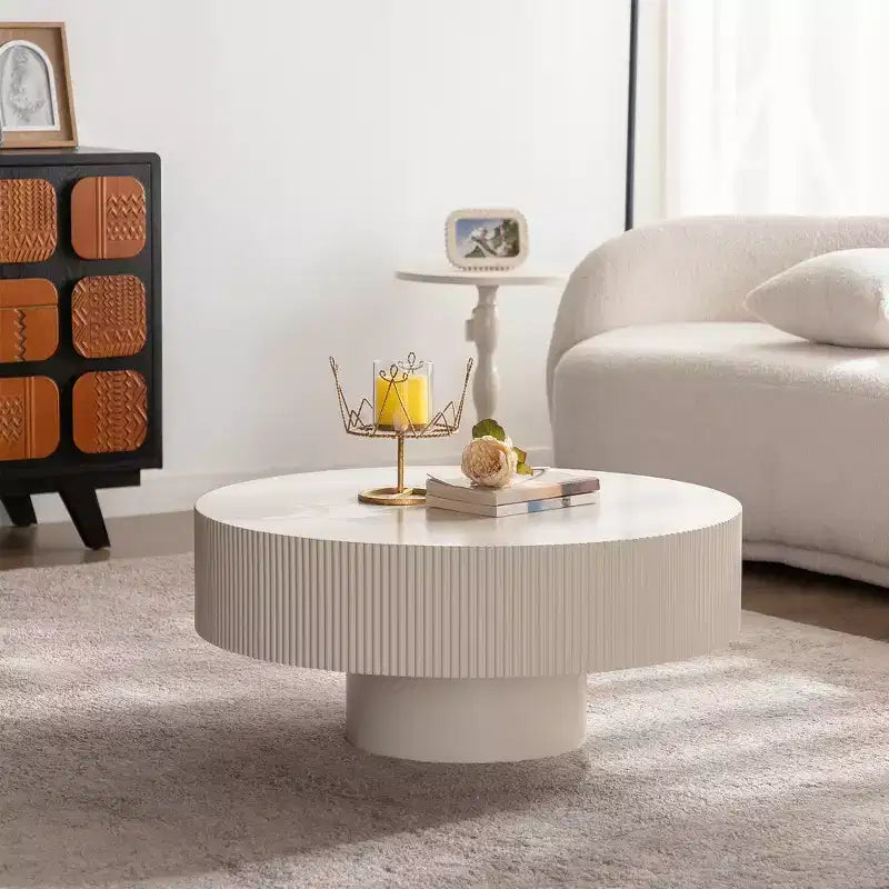 Meuble de rangement autoportant en MDF avec portes vitrées 127,99 cm