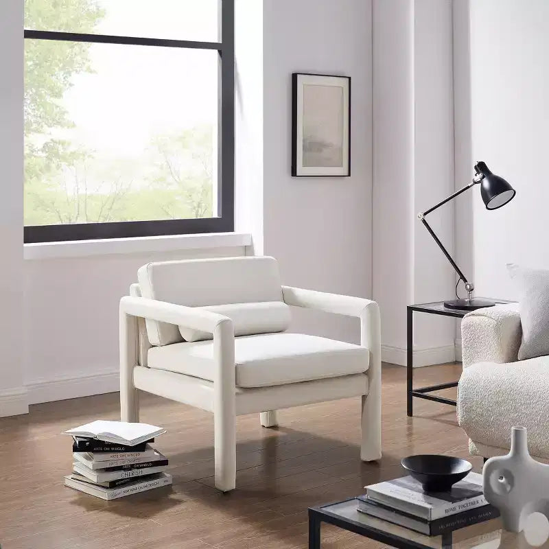 Table de chevet MDF avec tiroir et étagères à 2 niveaux 23,4 po