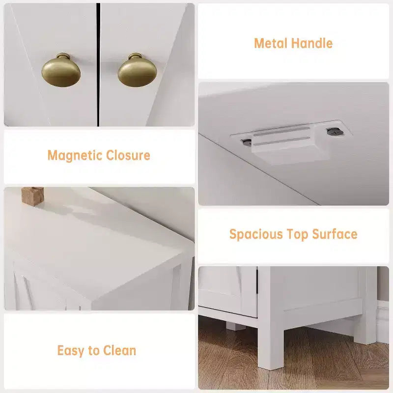Commode 6 tiroirs en bois et rotin 120 cm
