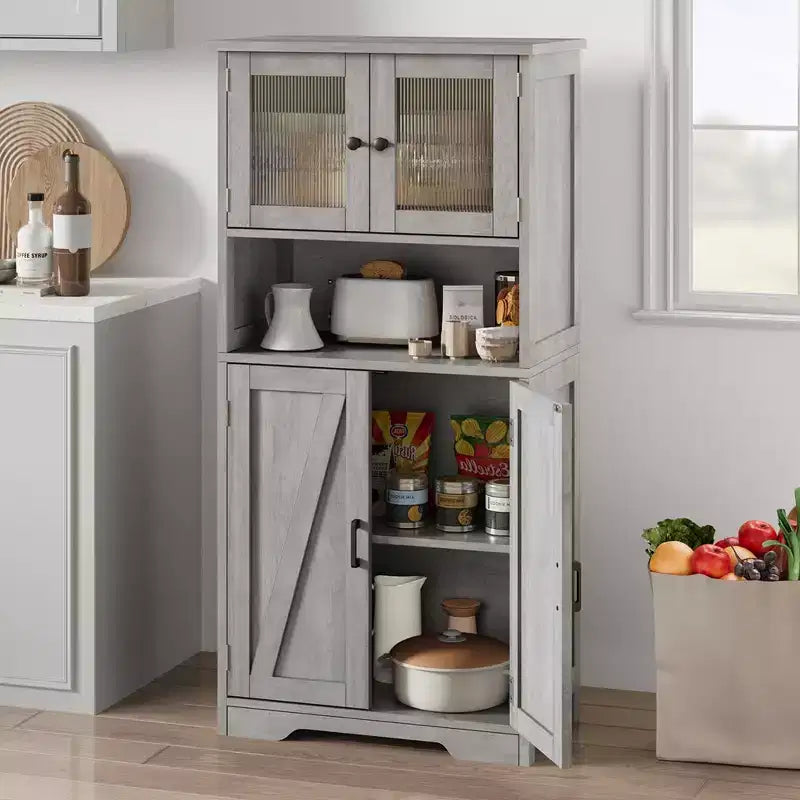 Meuble de rangement pour chaussures en bois avec 3 portes de grange 111 cm