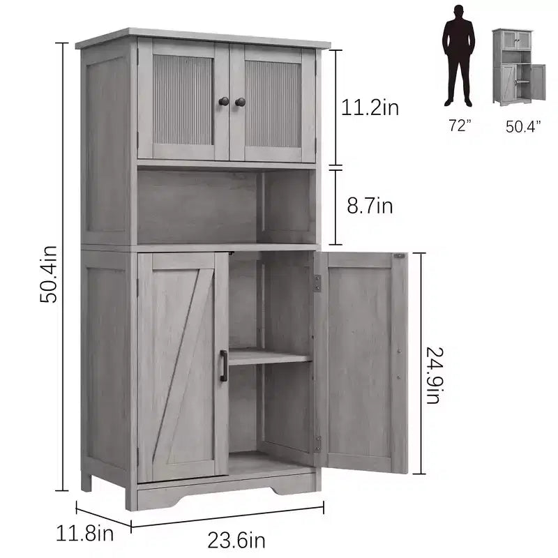 Meuble de rangement pour chaussures en bois avec 3 portes de grange 111 cm