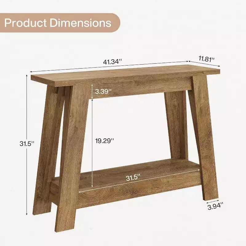 Console 2 niveaux en bois 105 cm