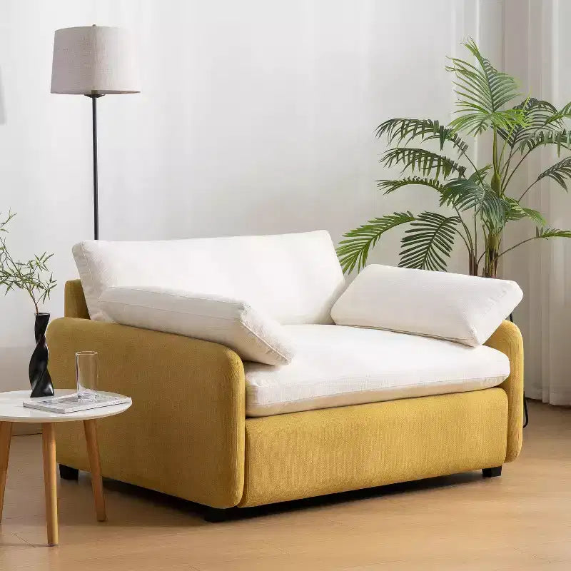 Fauteuil de canapé surdimensionné en chenille de coton 50''x43''