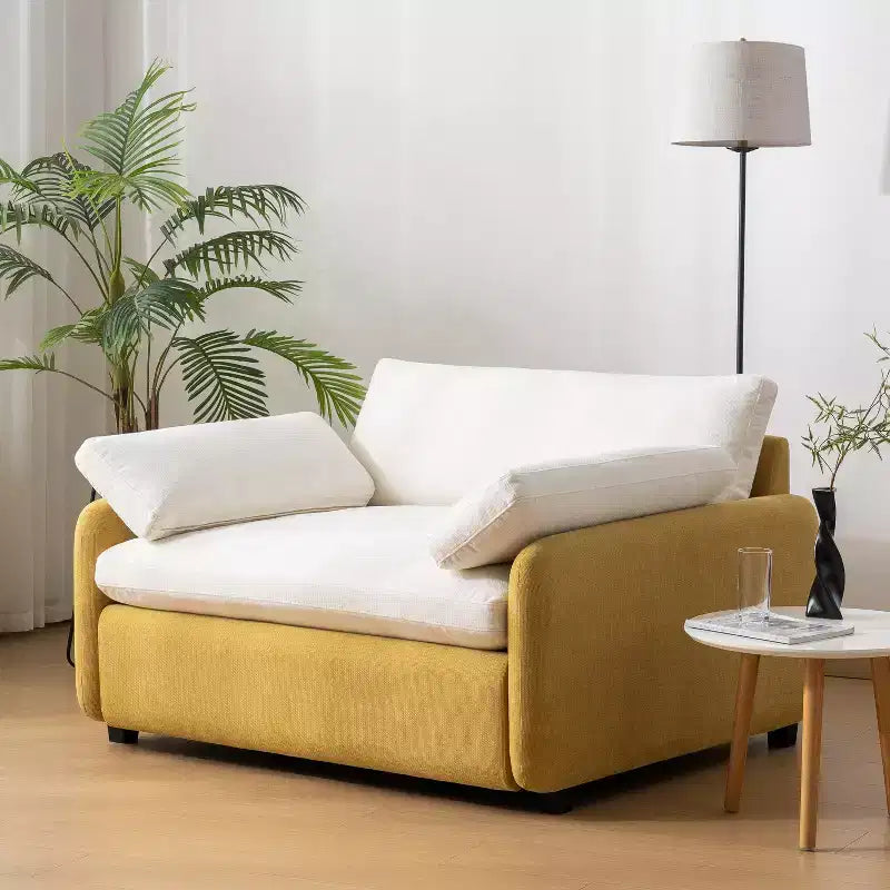 Fauteuil de canapé surdimensionné en chenille de coton 50''x43''