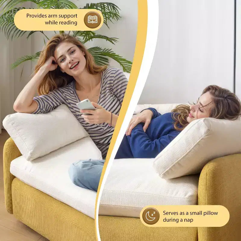 Fauteuil de canapé surdimensionné en chenille de coton 50''x43''