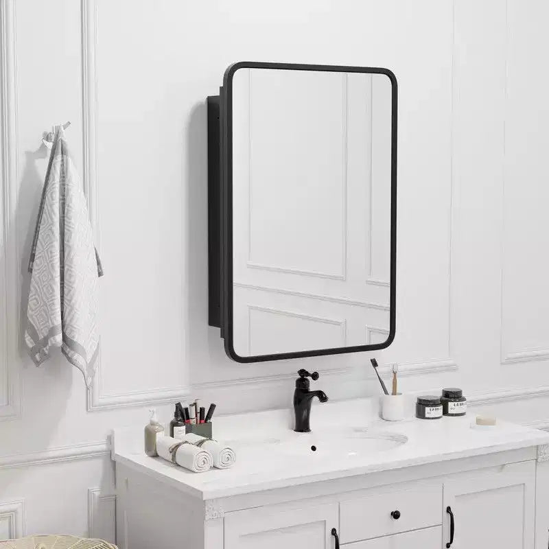 Armoire à pharmacie encastrée en acier inoxydable avec miroir 28''x20''