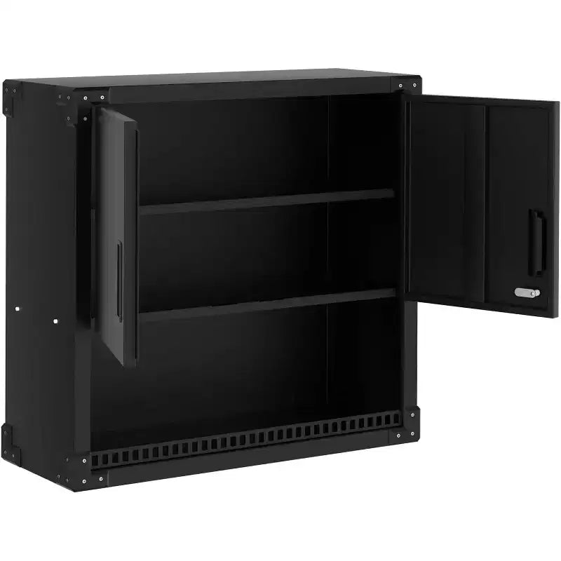 Armoire de rangement murale en acier avec serrure et étagères réglables, 127 cm