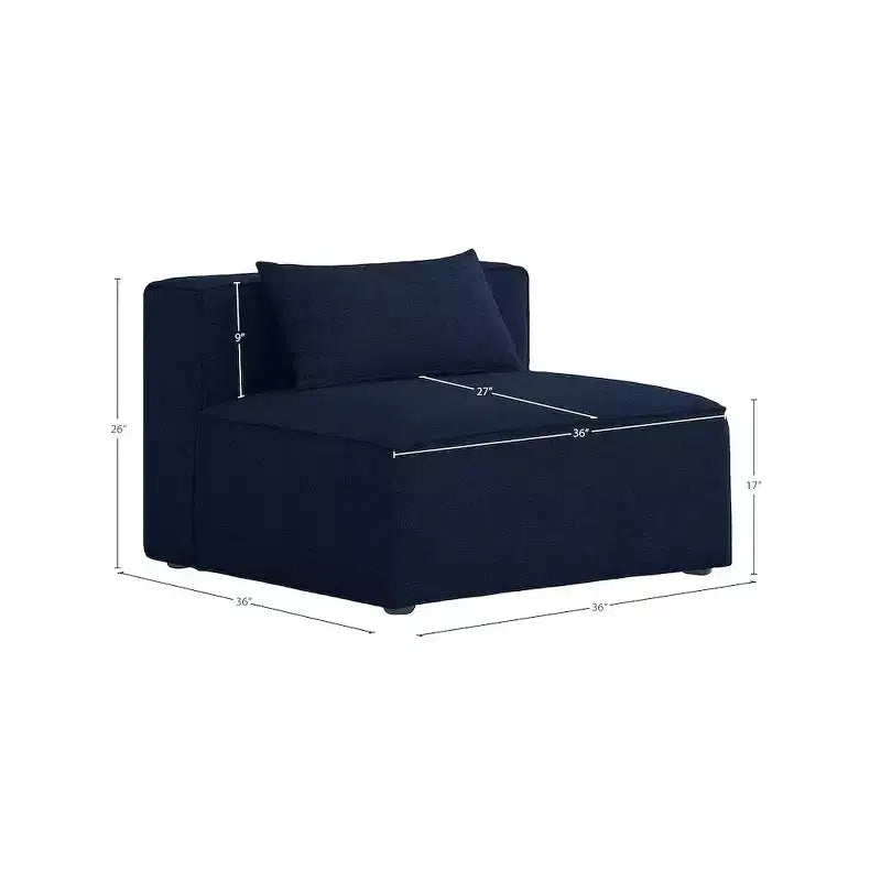 Fauteuil d'appoint sans accoudoirs en polyester de 91 cm