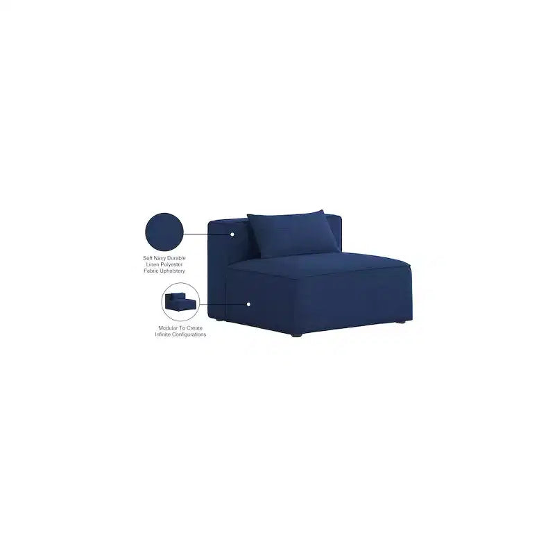 Fauteuil d'appoint sans accoudoirs en polyester de 91 cm