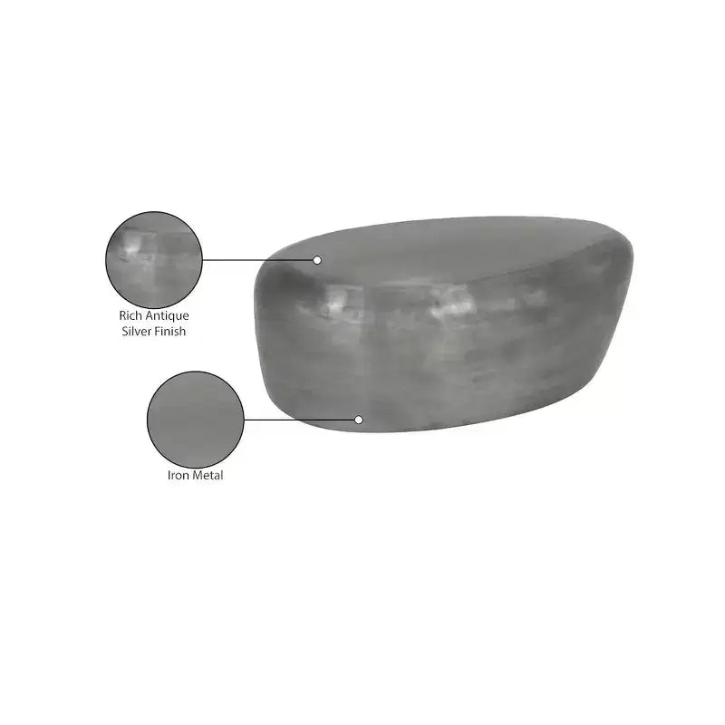 Table basse en aluminium 96,5 cm