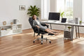 Chaise de bureau en métal et similicuir avec appuie-tête et support lombaire réglables