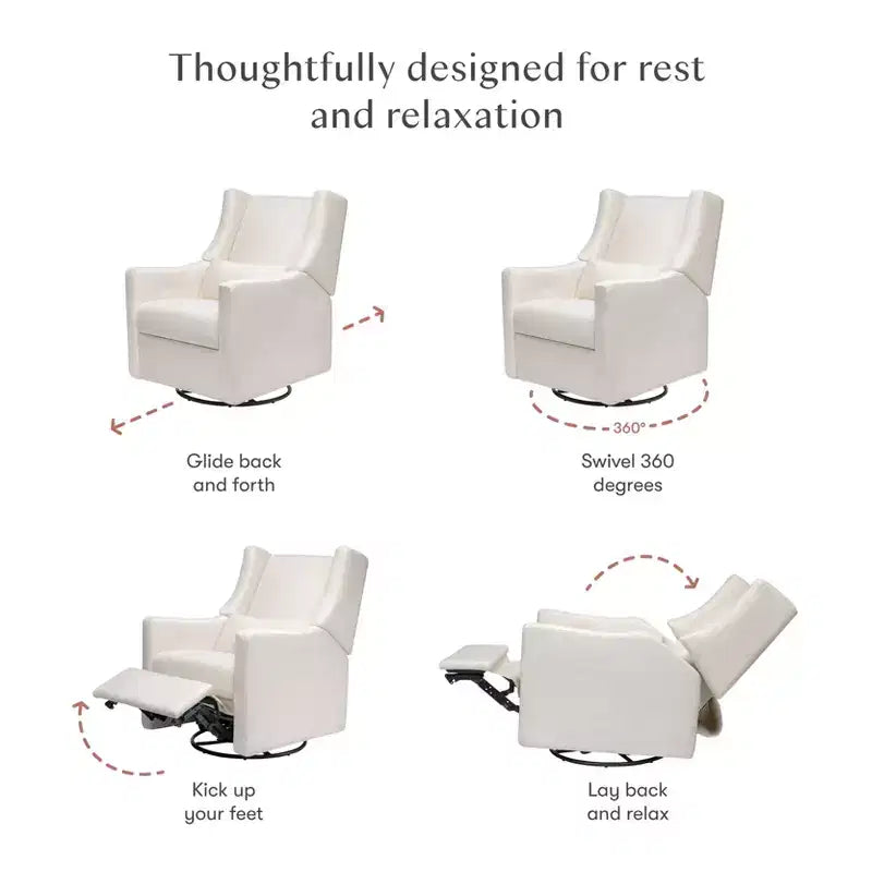 Fauteuil inclinable pivotant et coulissant en polyester 104 cm