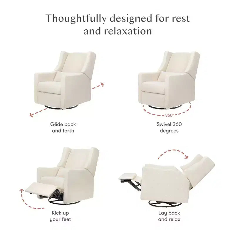 Fauteuil inclinable pivotant et coulissant en polyester 104 cm