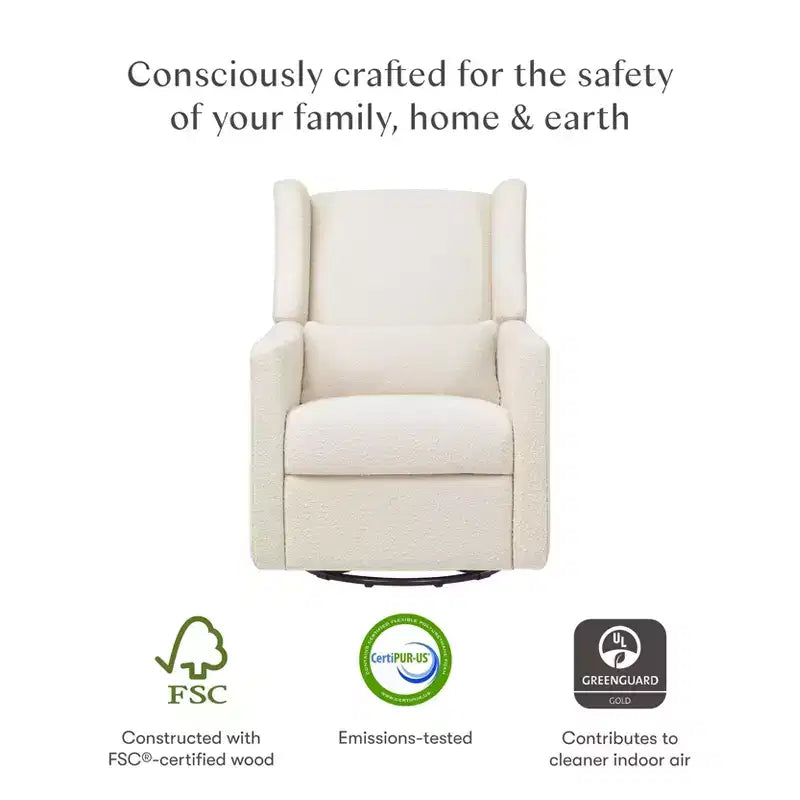 Fauteuil inclinable pivotant et coulissant en polyester 104 cm