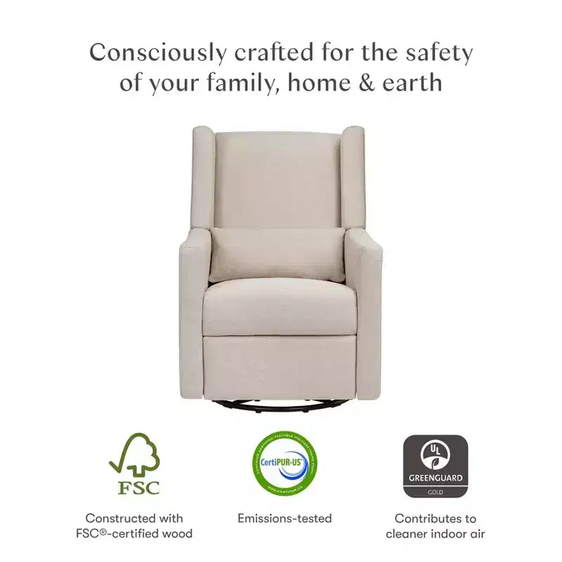 Fauteuil inclinable pivotant et coulissant en polyester 104 cm