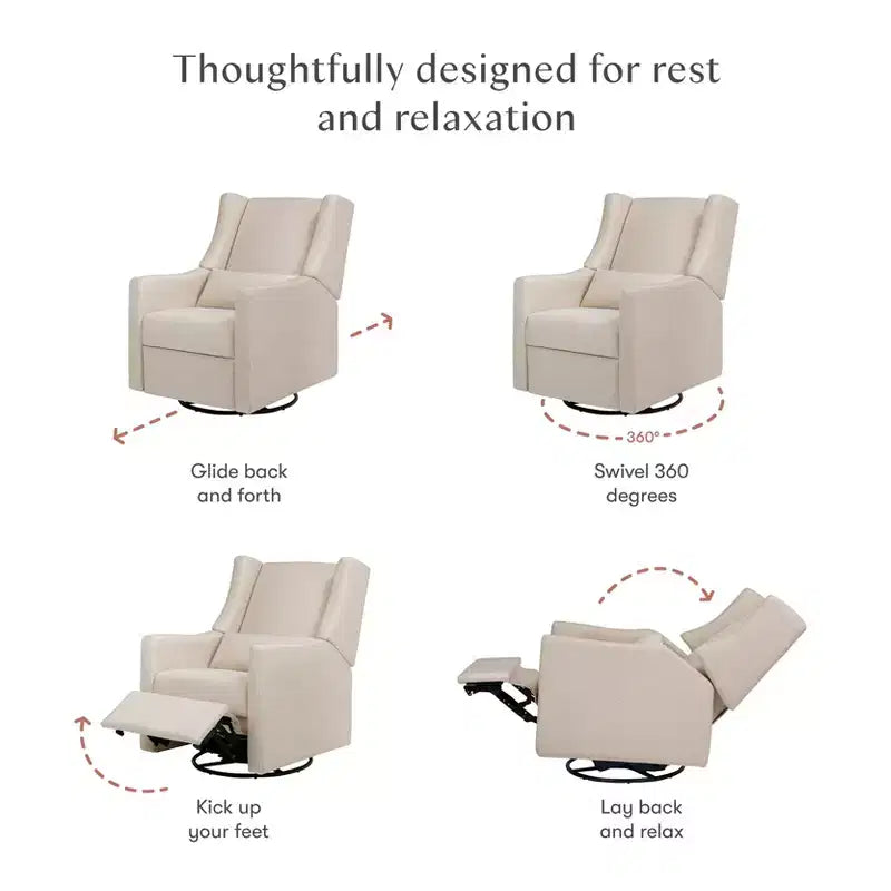 Fauteuil inclinable pivotant et coulissant en polyester 104 cm