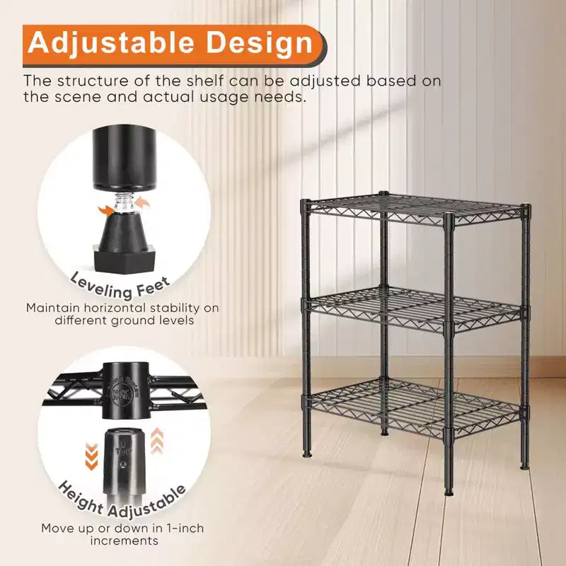 Étagère de rangement en fil métallique de 175,8 cm avec 5 tablettes ajustables