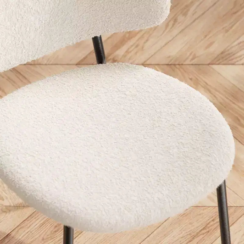 Ensemble de 4 chaises de salle à manger rembourrées avec cadre en métal, 80 cm