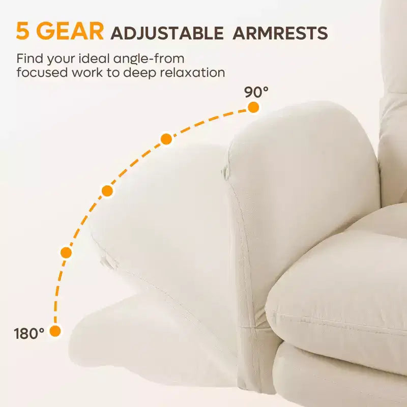 Chaise de bureau à piètement croisé en métal de 97 cm avec accoudoirs relevables et roulettes