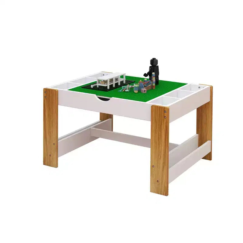 Table d'activités pour enfants en MDF 80,5 cm avec plateau réversible et rangement
