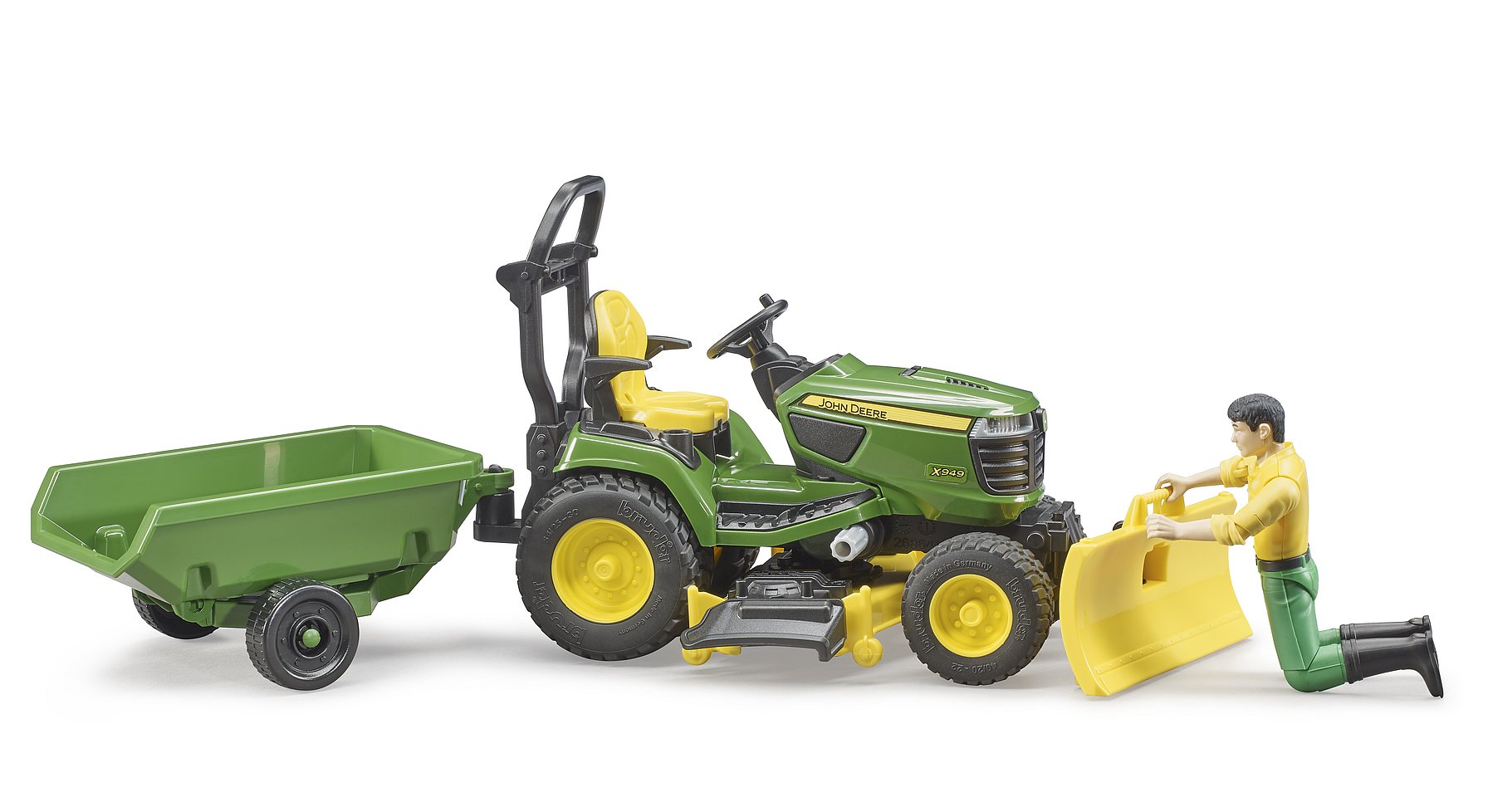 Bruder® John Deere Lawn Tractor with Trailer
